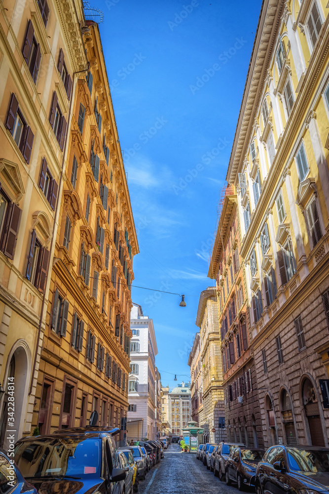 buildings in a street in old Rome