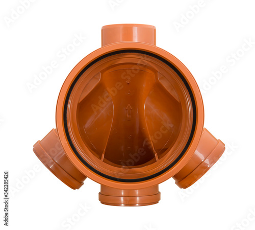red plastic pipes