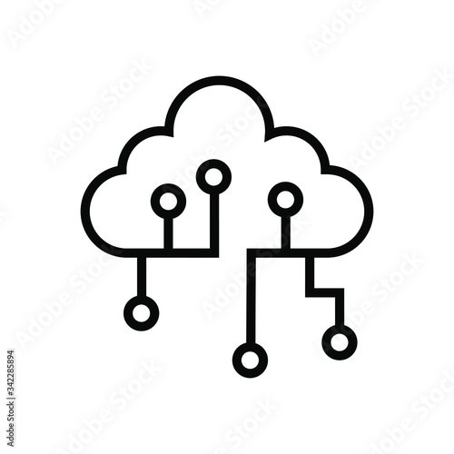 internet of things vector icon. cloud service illustration sign. communication symbol.
