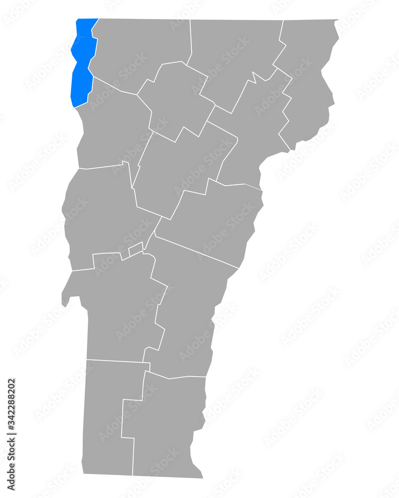 Karte von Grand Isle in Vermont