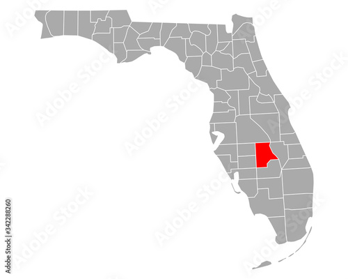 Karte von Highlands in Florida