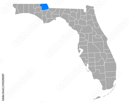 Karte von Jackson in Florida