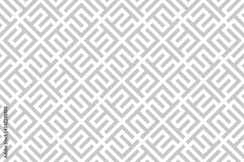 Abstract geometric pattern. A seamless vector background. White and grey ornament. Graphic modern pattern. Simple lattice graphic design.