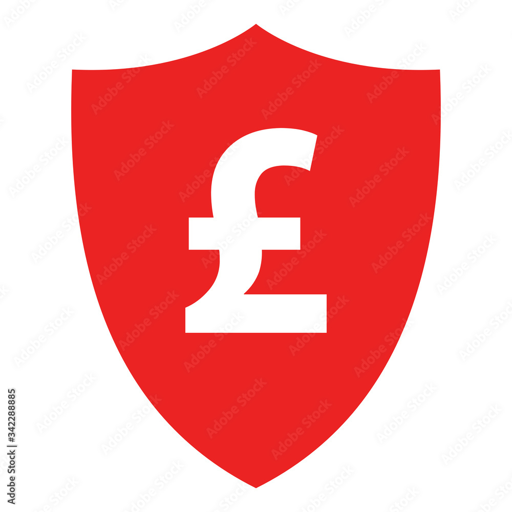 Britisches Pfund und Schild Britisches Pfund und Schild