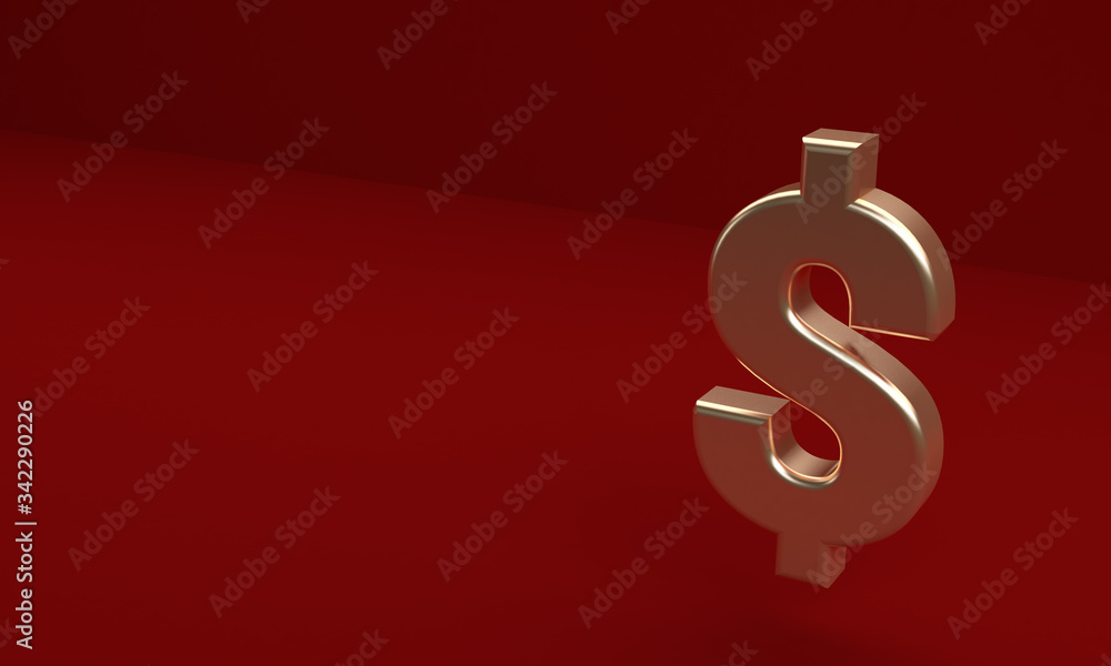 Dollar Sign icon geometrical abstract background, Stylish trendy illustration. 3d render. Dollar Sign icon geometrical abstract background, Stylish trendy illustration. 3d render.