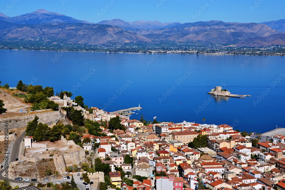 Greece,Nafplion-view from the fortress Palamidi