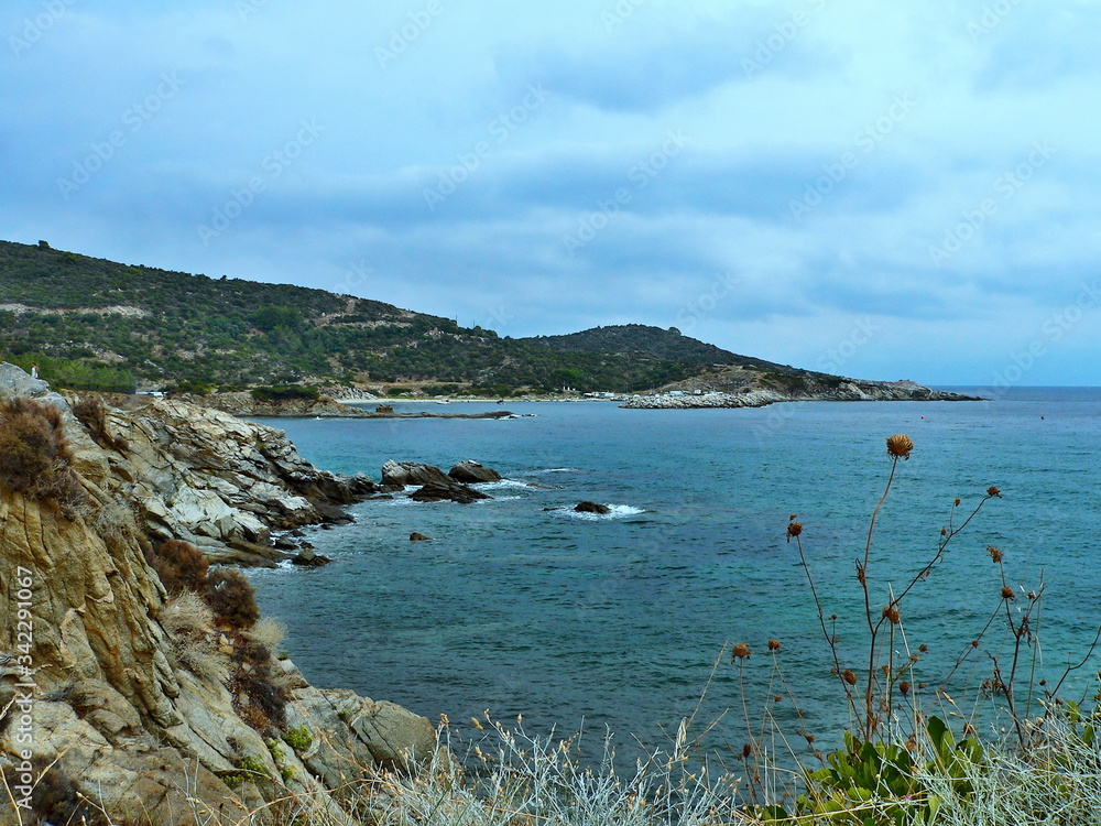 Grece,Sarti-view of seacoast near Sarti