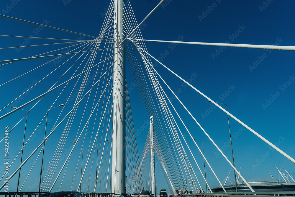 bridge in Saint Petersburg across the river bridge in Saint Petersburg across the river