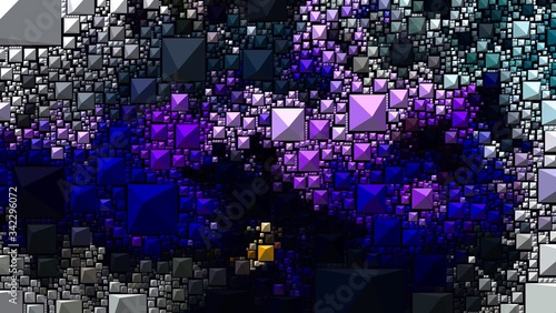 Abstract Colorful Geometrical Artwork,Abstract Graphical Art Background Texture,Modern Conceptual Art.3D Rendering