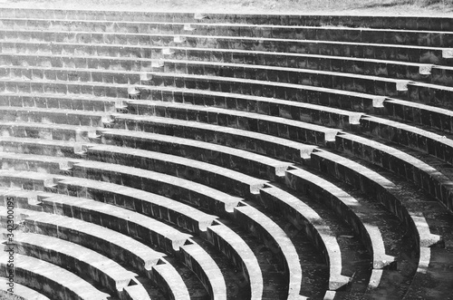 Empty Ancient Theater Steps in the Island of Cyprus