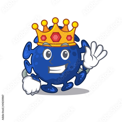 A Wise King of streptococcus mascot design style © kongvector
