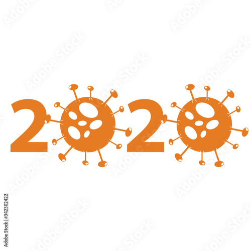 Coronavirus 2019-nCoV. Corona virus icon. Black on white background isolated. China pathogen respiratory infection (asian flu outbreak). influenza pandemic. virion of Corona-virus. Vector
