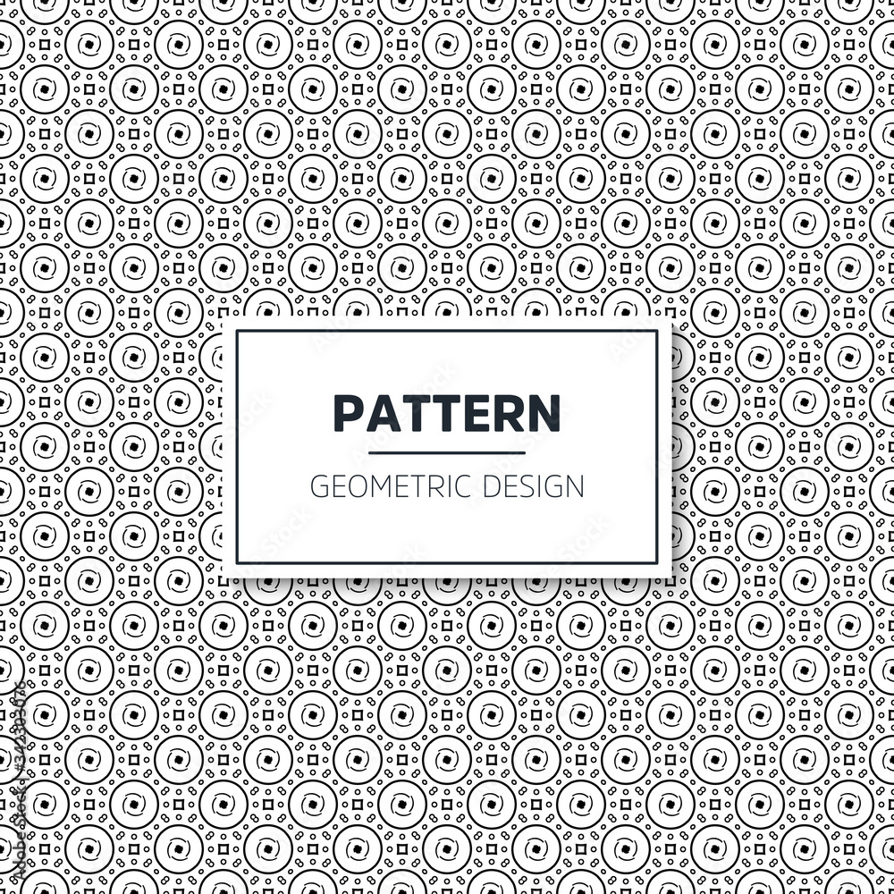 Seamless geometric black and white pattern