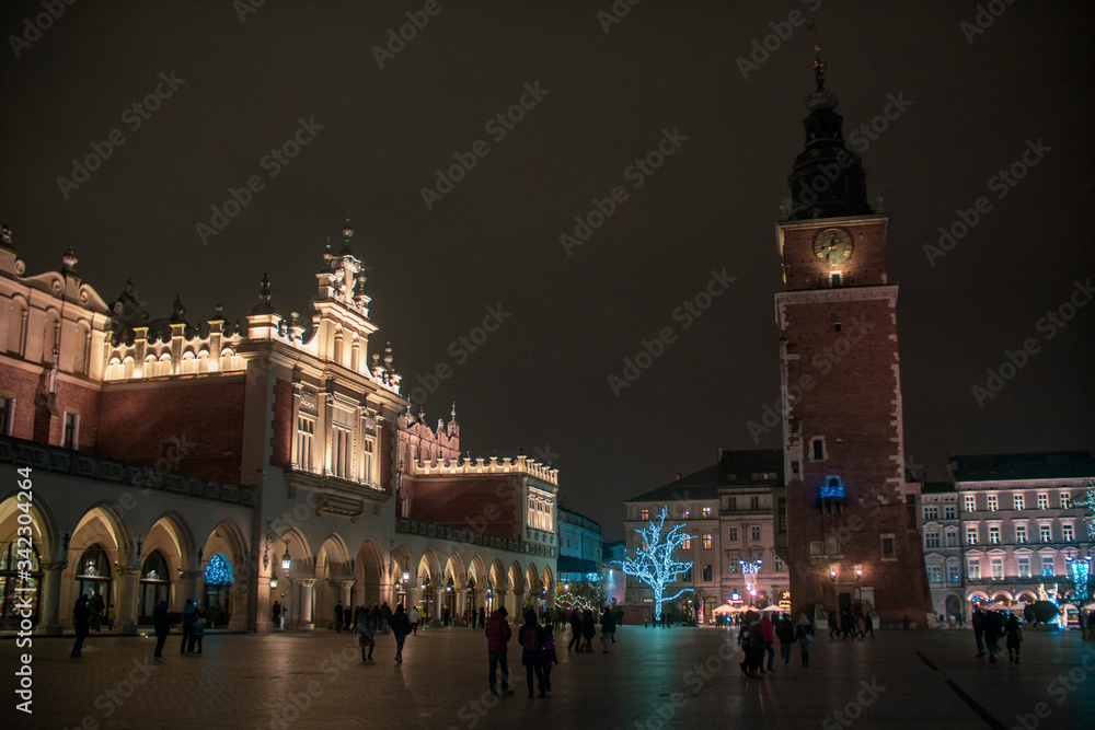Fototapeta premium nocny kraków