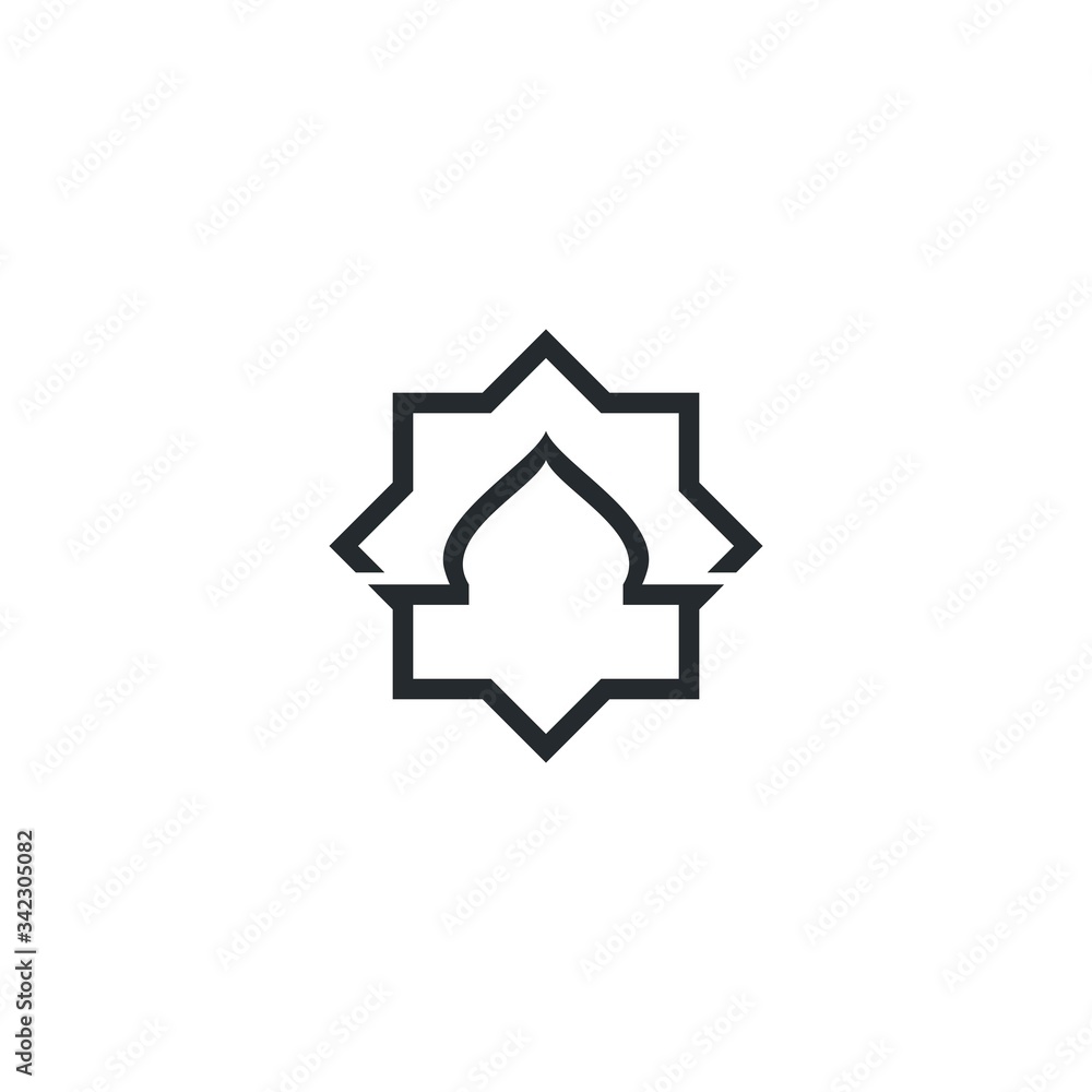 Mosque Moslem icon vector Illustration design