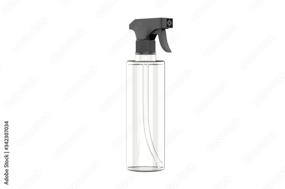 Blank plastic trigger spray for branding, 3d render illustration. Blank plastic trigger spray for branding, 3d render illustration.