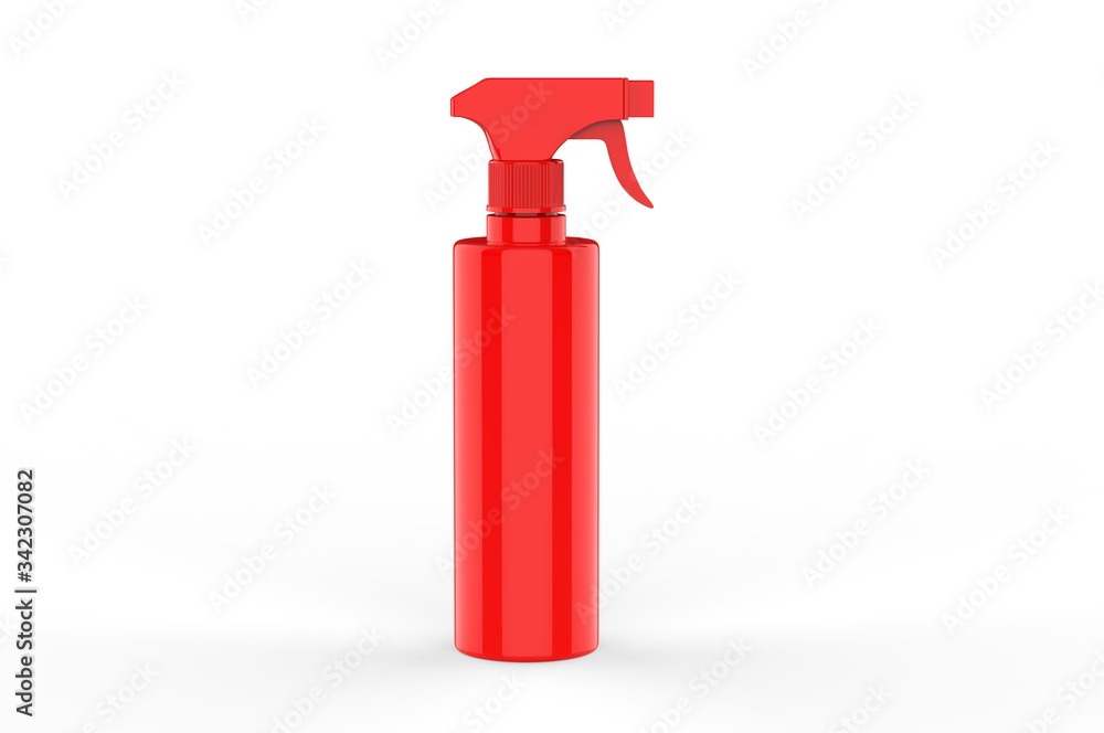 Blank plastic trigger spray for branding, 3d render illustration. Blank plastic trigger spray for branding, 3d render illustration.