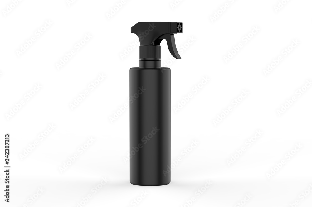 Blank plastic trigger spray for branding, 3d render illustration. Blank plastic trigger spray for branding, 3d render illustration.