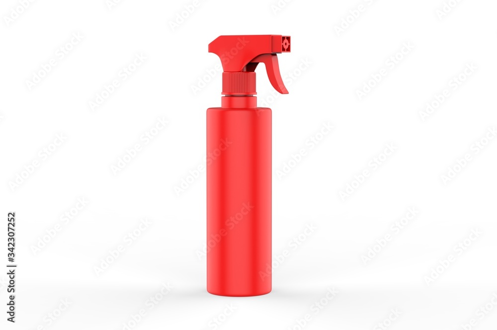 Blank plastic trigger spray for branding, 3d render illustration. Blank plastic trigger spray for branding, 3d render illustration.