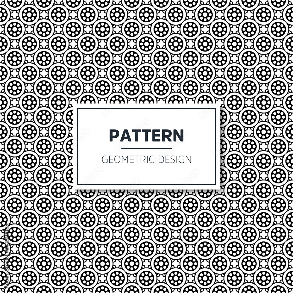 Seamless geometric black and white pattern