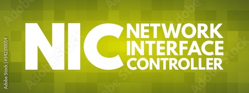 NIC - Network Interface Controller acronym, technology concept background