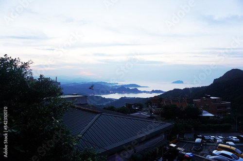 台湾：台北　九份からの景色
クーロン　キュウフン　Taipei
