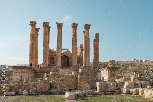 Temple of Artemis,Ancient precious ruins in roman city in Jordan