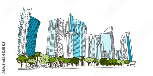 Landmark street capital Qatar, beautiful Doha