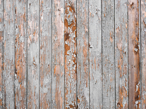 Wood planks paint rough Background old texture beige pattern