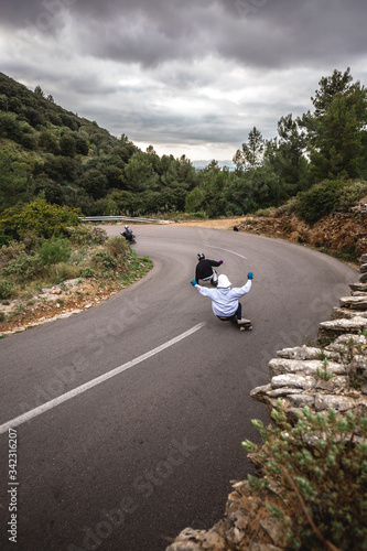 downhill skateboarding 