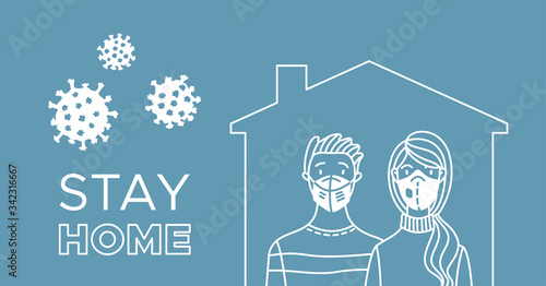 Stay at home to stop spreading pandemic