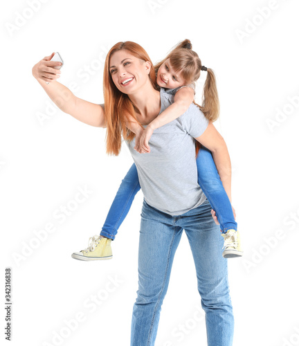Woman and her little daught...