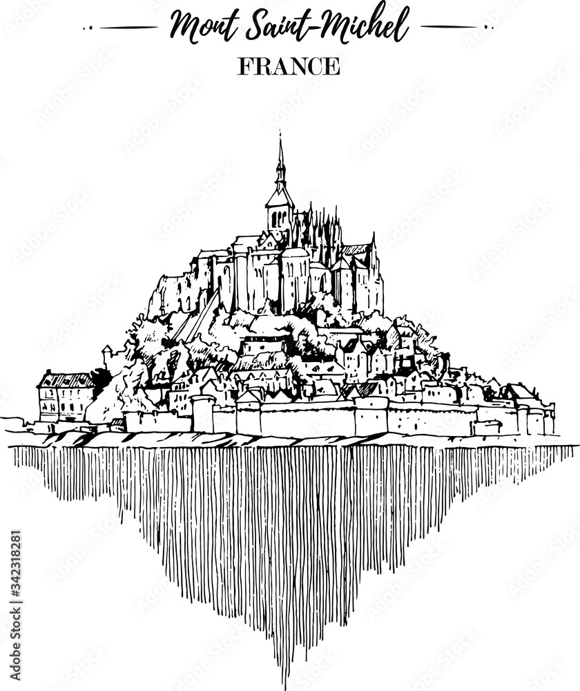 Fototapeta premium outline of sightseeing, cityscape