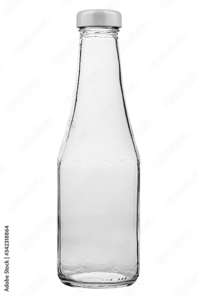 Empty ketchup bottle . Empty ketchup bottle .