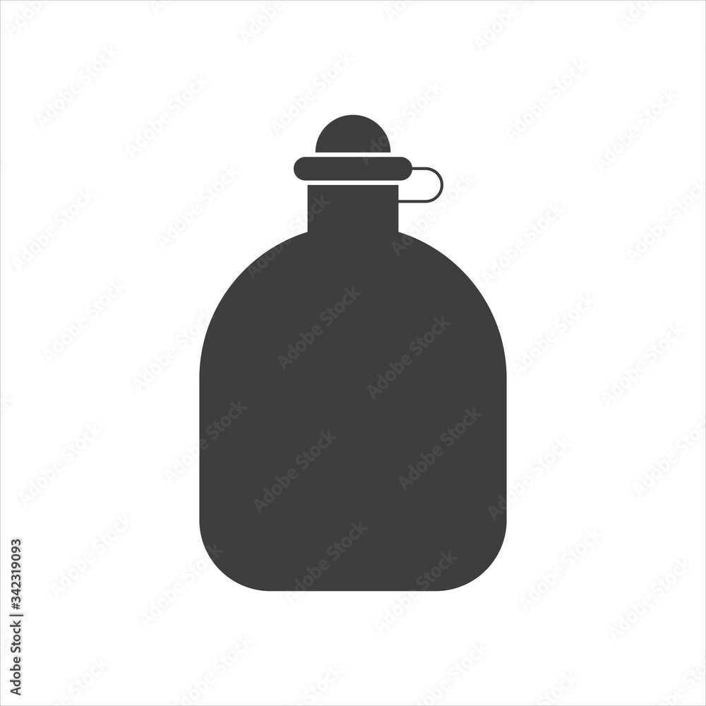 Tourist flask icon. Jar of water use in the campaign. Vector Illustration Tourist flask icon. Jar of water use in the campaign. Vector Illustration