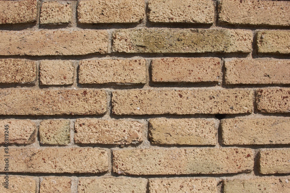 light brown brick wall close up background light brown brick wall close up background