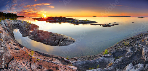 Sunset from Dunk's Point in Tobermory (Northern Bruce Peninsula) photo