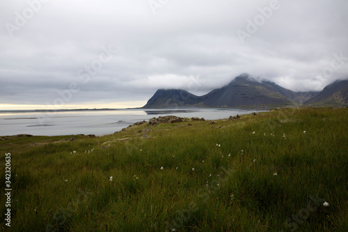 Iceland - August 29, 2017: Scenery and coast along the Ring Road, Iceland, Europe