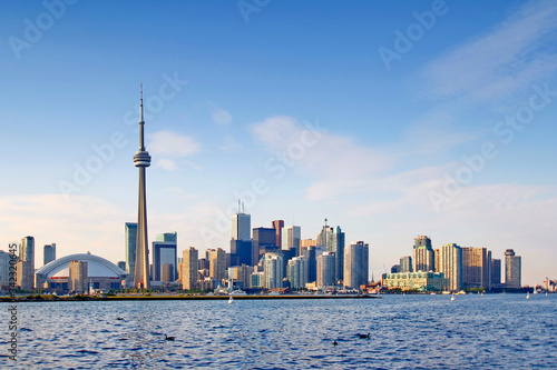 Toronto skyline at sunset in Ontario, Canada