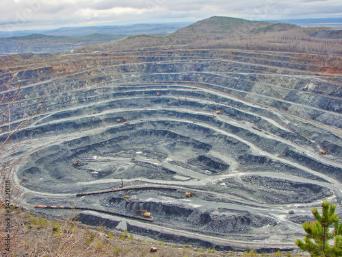 View of the quarry Kachkanarsky GOK. Sverdlovsk region. Russia photo