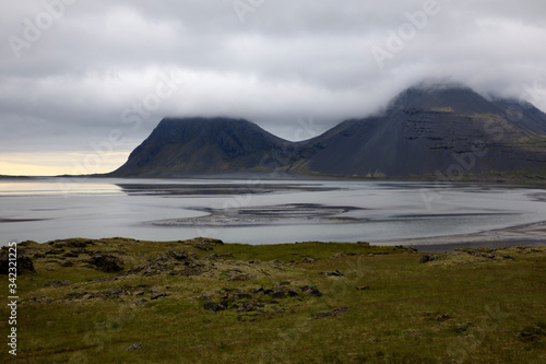 Iceland - August 29, 2017: Scenery and coast along the Ring Road, Iceland, Europe