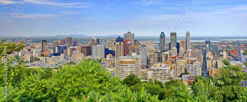 View of Montreal City from the top of Mount Royal, Quebec