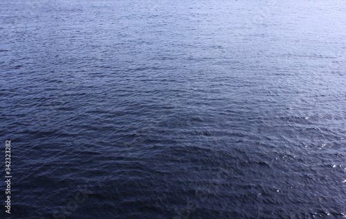 Water surface background. Calm blue water texture, smooth river water pattern