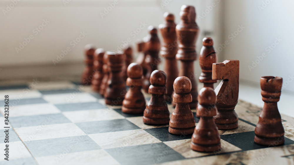 chess stands in a row on the chessboard chess stands in a row on the chessboard