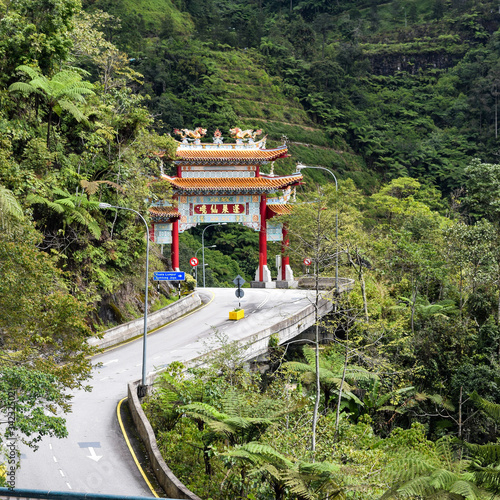 The Chin Swee Caves Temple is a Taoist temple in Genting Highlands, Pahang, Malaysia, scenery from a top Chin Swee Temple at Genting Highland in Malaysia, Chines temple in Malaysia