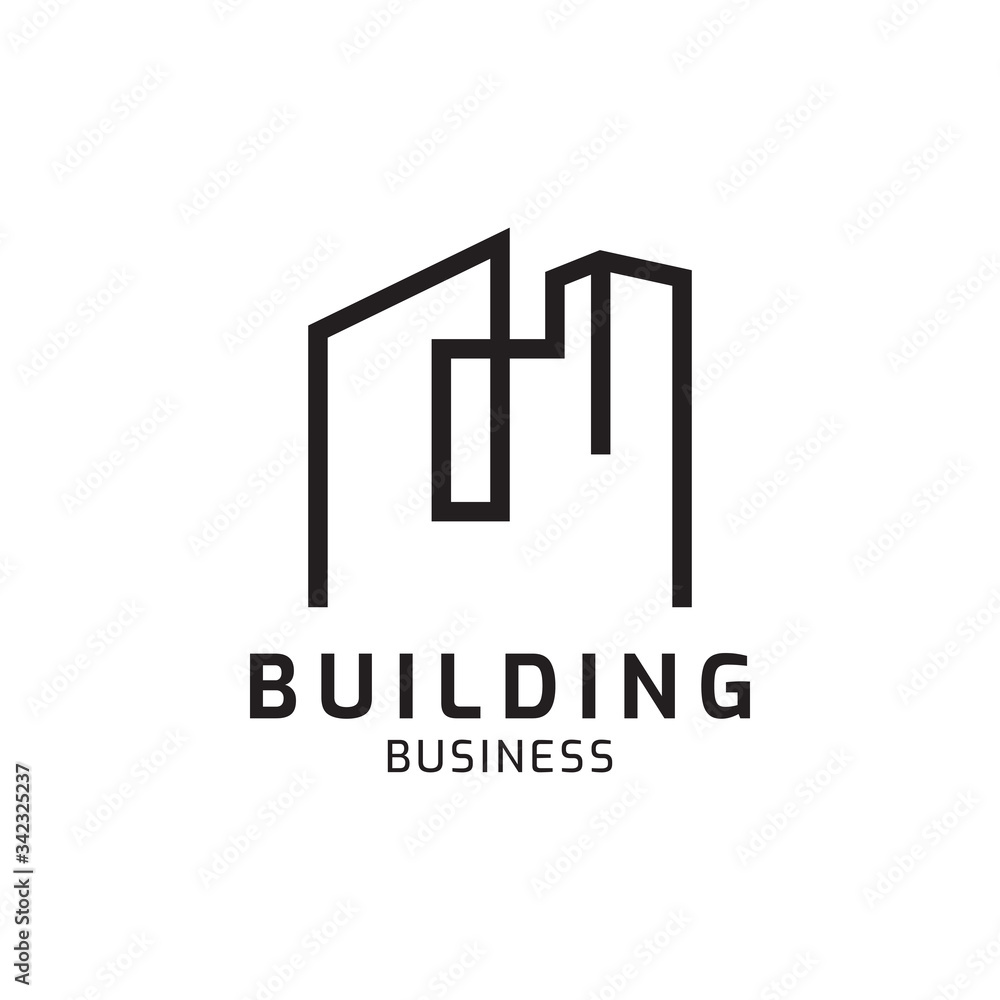 Building logo design. Vector illustration. Suitable for real estate, contruction, architecture, and other businesses. Building logo design. Vector illustration. Suitable for real estate, contruction, architecture, and other businesses.