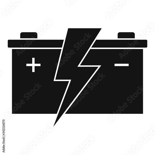 Modern car battery icon. Simple illustration of modern car battery vector icon for web design isolated on white background