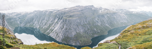 Panorama sur un lac en Norvège