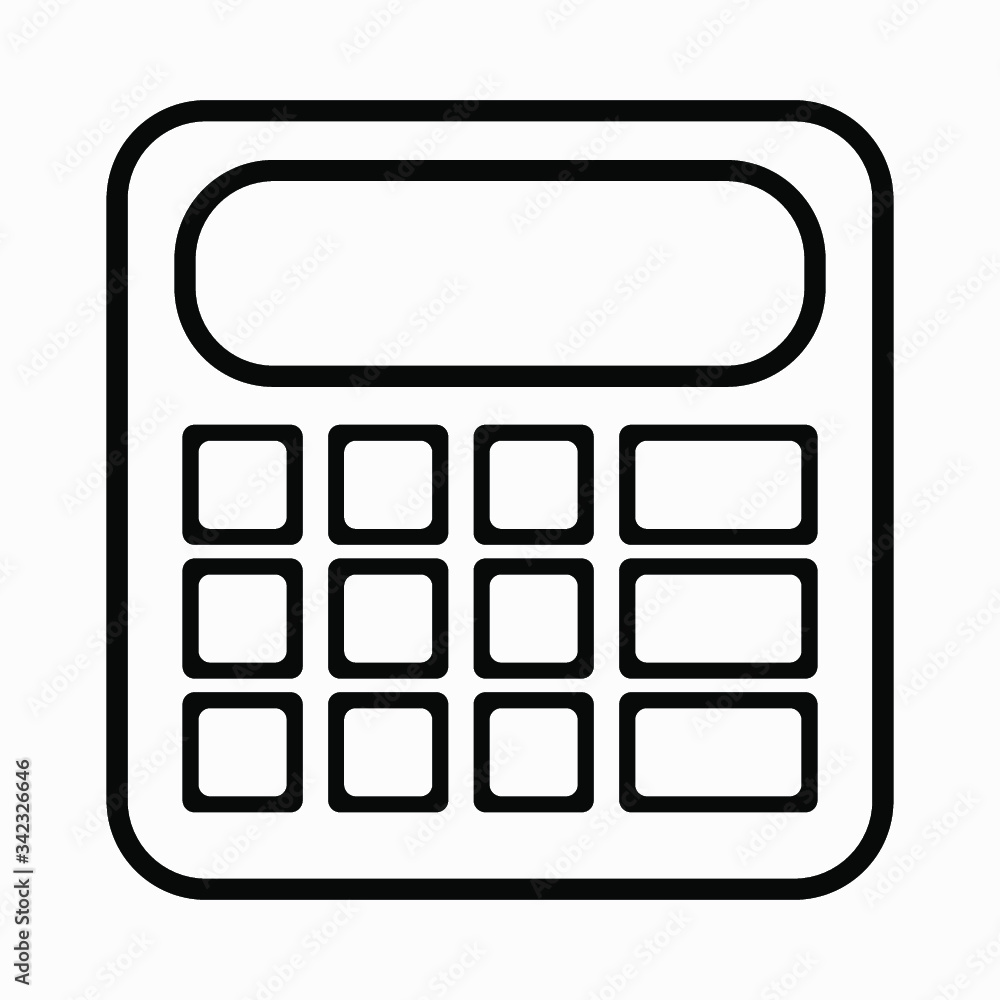 Trendy Calculator Vector Icon. Trendy Calculator Vector Icon.