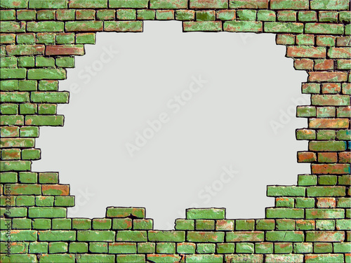 Fototapeta Naklejka Na Ścianę i Meble -  Background old brick wall there is a place for your text.